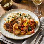 Panierowany dorsz w przyprawach karaibskich z ananasem