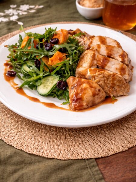 Kurczak w sosie miodowo-musztardowym