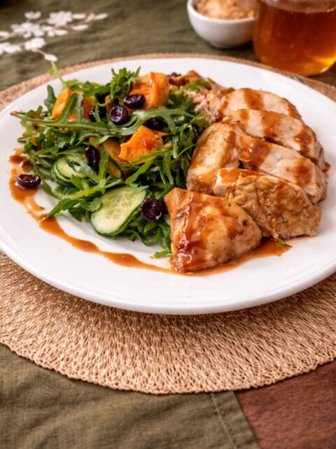 Kurczak w sosie miodowo-musztardowym